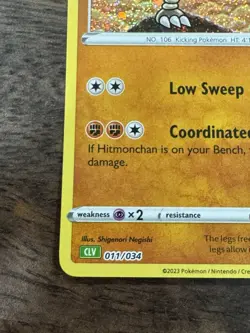 🦵 Hitmonlee 011/034 CLV 🦵 Pokemon TCG Classic Collection NM Holo - Image 4