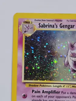 Pokemon Gym Heroes Sabrina's Gengar 14/132 Holo Foil Rare Vintage - SWIRL 💫🌀 - Image 2