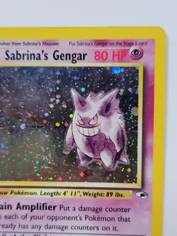 Pokemon Gym Heroes Sabrina's Gengar 14/132 Holo Foil Rare Vintage - SWIRL 💫🌀 - Image 3