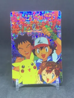 Pokemon Pocket Monsters Vintage Vending Prism Sticker Card #106 Pikachu Friends - Image 1