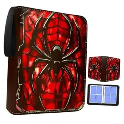 Trading Card Binder, 4 Pockets 400 Cards Holder with 50 Removable Spider - Image 1
