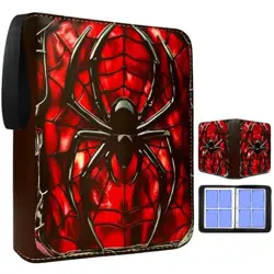 Trading Card Binder, 4 Pockets 400 Cards Holder with 50 Removable Spider - Image 3