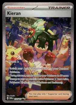 Pokemon Cards Kieran 218/167 Twilight Masquerade Special Illustration Rare NM - Image 1