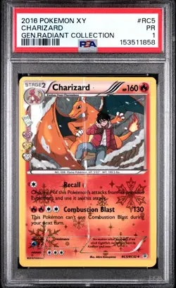 2016 POKEMON XY GENERATIONS RADIANT COLLECTION #RC5 CHARIZARD PSA 1 - Image 1
