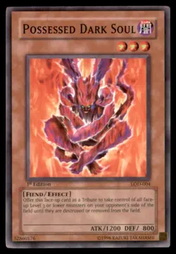 Yu Gi Oh! Possessed Dark Soul LOD 004 Legacy of Darkness 1st Edition Regular - Image 1