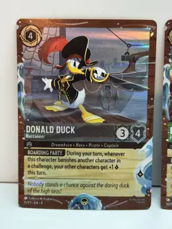 Disney Lorcana Azurite Treasure Cruise Line Exclusive Promo Donald Daisy w/ Bag - Image 3
