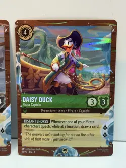 Disney Lorcana Azurite Treasure Cruise Line Exclusive Promo Donald Daisy w/ Bag - Image 4