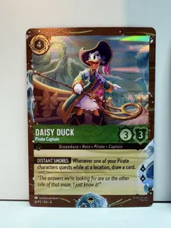Disney Lorcana Azurite Treasure Cruise Line Exclusive Promo Daisy w/ Bag - Image 1