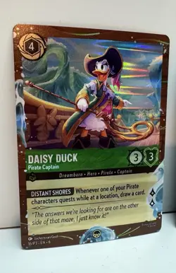 Disney Lorcana Azurite Treasure Cruise Line Exclusive Promo Daisy w/ Bag - Image 2