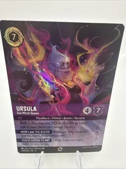 2024 Disney Lorcana TCG: Ursula Sea Witch Queen Alternate Art #208/204 Enchanted - Image 1