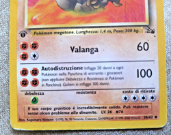 Pokemon - Golem Set Fossil 1a edizione no Holo ITA 36/62 Uncommon Vintage Cards - Image 3