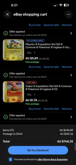 Listing for vulpixvendorau - ordered cards, list in the Photos - Image 2