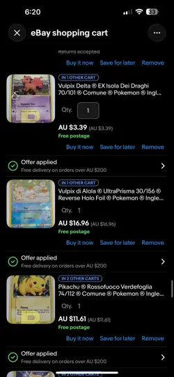 Listing for vulpixvendorau - ordered cards, list in the Photos - Image 5