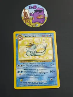 Pokemon TCG Vaporeon 28/64 - English Jungle Non Holo Card NM - Image 1