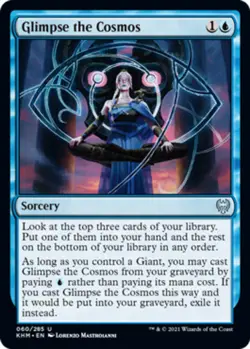 1x Glimpse the Cosmos - Foil NM-Mint, English Kaldheim MTG Magic - Image 1