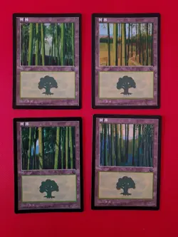 MTG 4 x Forest - Portal S-Chinese Alternate Art - Simplified Chinese - EX-NM - Image 1