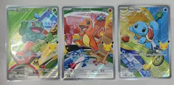 Pokemon First Partner Illustration Collection Series 1 Kanto Gen 1 Starters Set - Image 1