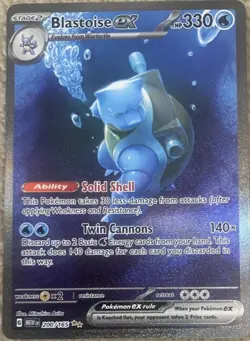 Pokemon TCG Blastoise ex 200/165 Scarlet Violet 151 Special Illustration Rare - Image 1