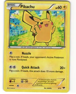 Pikachu Holo Pokemon TCG McDonald's Promos 2014 005/012 MP - Image 1