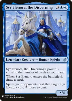 Syr Elenora, the Discerning 67 PLST ELD MTG 2019 Human Knight Uncommon Pesic 512 - Image 1