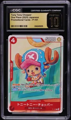 CGC PRISTINE 10 Tony Tony Chopper P-101 One Piece Card Jpn - Image 1