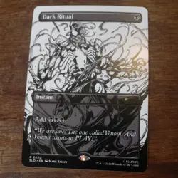 Spider-Man Secret Lair MTG Venom Unleashed Inks Dark Ritual nonfoil - Image 1
