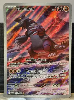 Groudon 199/182 Paradox Rift Illustration Rare Pokemon Card NM - Image 1