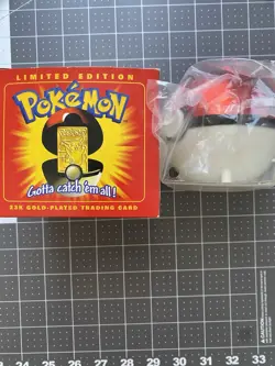 1999 Pokemon Pikachu 23K Gold-Plated Trading Card Burger King Red Box SEALED - Image 1