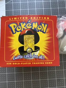 1999 Pokemon Pikachu 23K Gold-Plated Trading Card Burger King Red Box SEALED - Image 2
