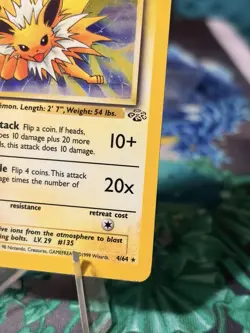 Jolteon lightly played 4/64 Jungle Holo Rare English vintage Pokemon Tcg - Image 4