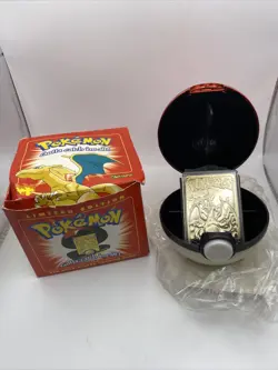 1999 Pokemon Charizard 23K Gold-Plated Trading Card Vintage Burger King - Image 1