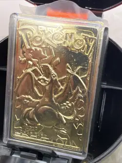 1999 Pokemon Charizard 23K Gold-Plated Trading Card Vintage Burger King - Image 3