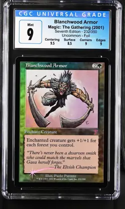 BLANCHWOOD ARMOR 7th Edition Foil U CGC 9 MTG [Nostalgium] - Image 1