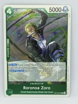 Roronoa Zoro R OP13-037 One Piece Carrying On His Will Card - Foil M/NM - Image 1