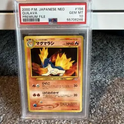 Pokemon Card PSA 10 Quilava Old Back neo Premium File No.156 - Image 1