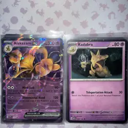 Pokemon 151 Alakazam Ex Collection Box 3 Card Promo Set NM - Image 2