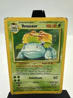 Holo Rare Venusaur Base Set 15/102 MP/HP Pokemon Trading Card Game TCG WOTC HP - Image 1