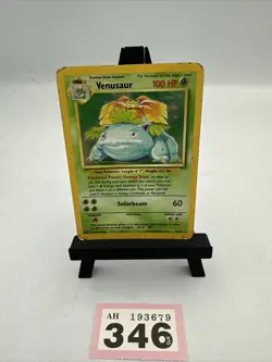 Holo Rare Venusaur Base Set 15/102 MP/HP Pokemon Trading Card Game TCG WOTC HP - Image 2