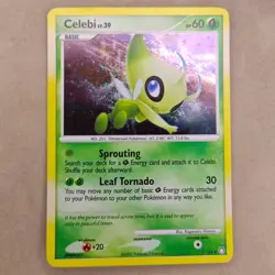Celebi 7/123 Mysterious Treasures Holo MP Moderately Played Pokemon Card - Image 1