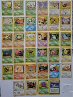 34 Jungle set Pokemon - Non-Holo Rare, Commons & Uncommons - Mixed Condition - Image 1