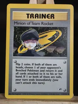 Minion of Team Rocket 113/132 Gym Heroes Uncommon Vintage Rare Pokemon Card WOTC - Image 1