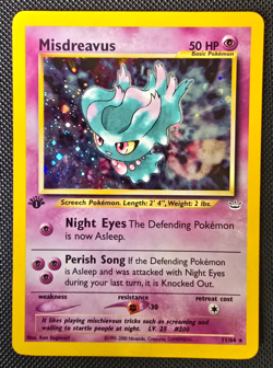Pokemon Card - Misdreavus 1st Edition - Neo Revelation - Holo Rare - 11/64 - LP - Image 1