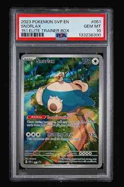 2023 POKEMON SVP EN-SV BLACK STAR PROMO 151 ELITE TRAINER BOX SNORLAX PSA 10 - Image 1