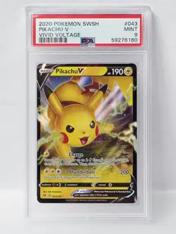 POKEMON VIVID VOLTAGE #43 PIKACHU V PSA 9 VERY NICE!!! - Image 1