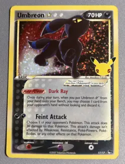 Umbreon Gold Star Celebrations Classic Collection NM Pokemon TCG - Image 1