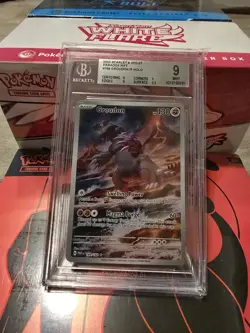 2023 POKEMON PARADOX RIFT ILLUSTRATION RARE HOLO #199/182 GROUDON BGS 9 - Image 5