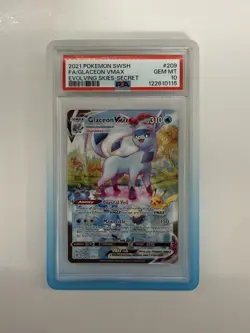 Pokemon Glaceon VMAX Alt Art Holo PSA 10 Evolving Skies 209/203 Snowfall - Image 1