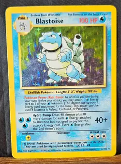 Pokemon Blastoise Base Set Holo Unlimited LP Condition - Image 1