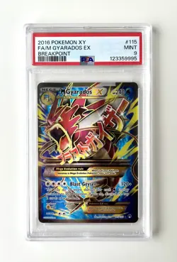 Pokemon M Gyarados EX 115/122 - XY BREAKPOINT - PSA 9 MINT - Mega Gyarados - Image 1