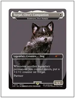 1x Torgal, Clive's Companion - Yoshimaru, Borderless Art, Final Fantasy, MTG NM - Image 1